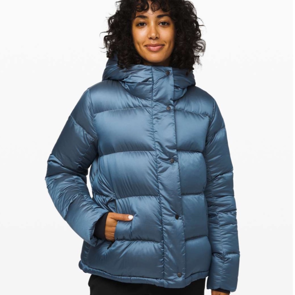 Lululemon Wunder Puff Winter Coat – Cascade Blue – Size 8 – EUC